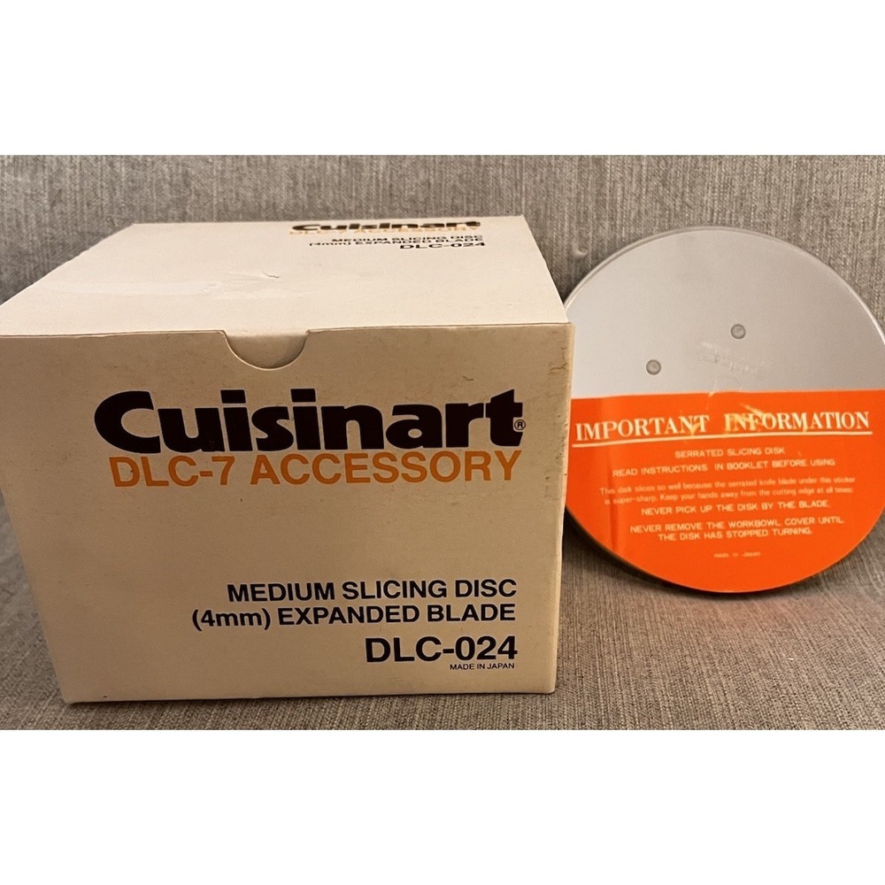 NOS Cuisinart DLC-024 Medium Slicing Disc 4mm Expanded Blade DLC-7 Japan